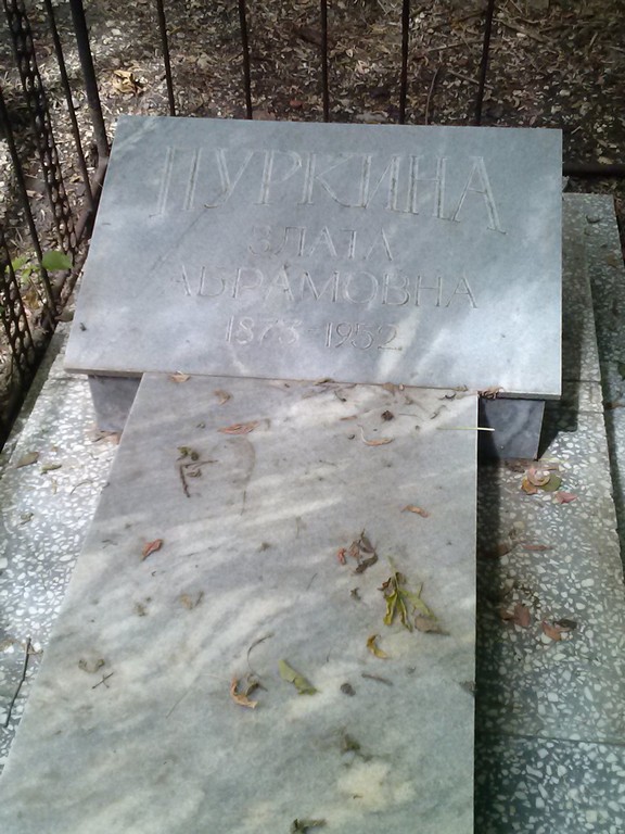 Пуркина Злата Абрамовна, Саратов, Еврейское кладбище